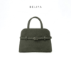 Beliya Tami HandBag Olive Green Suede - Medium Size