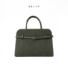Beliya Tami HandBag Olive Green Suede - Big Size