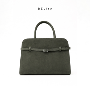 Beliya Tami HandBag Olive Green Suede - Big Size