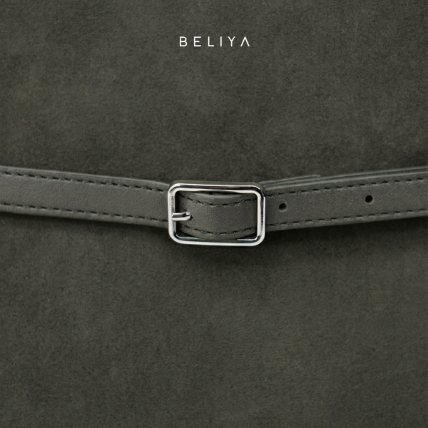 Beliya Tami HandBag Olive Green Suede - Big Size