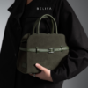 Beliya Tami HandBag Olive Green Suede - Medium Size