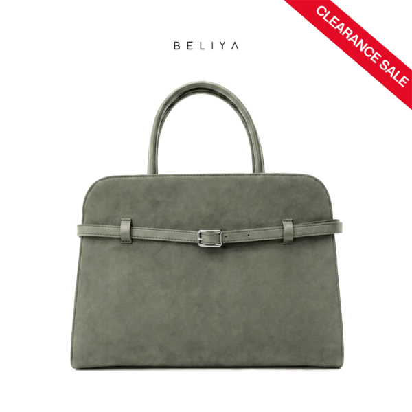 Artboard 10 Tami HandBag Olive Green Suede - Big Size